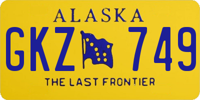 AK license plate GKZ749