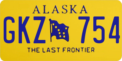 AK license plate GKZ754
