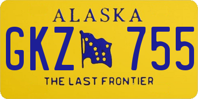 AK license plate GKZ755