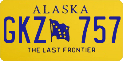 AK license plate GKZ757