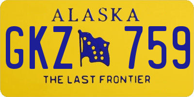 AK license plate GKZ759