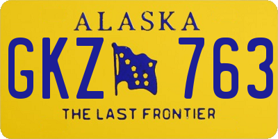 AK license plate GKZ763