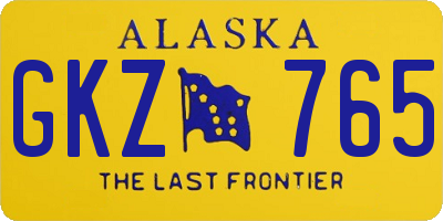 AK license plate GKZ765