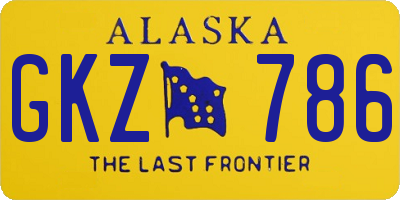 AK license plate GKZ786
