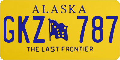 AK license plate GKZ787