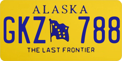 AK license plate GKZ788