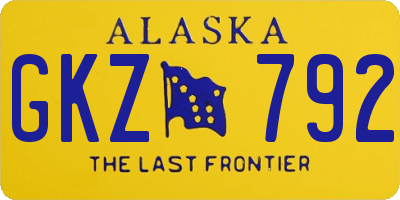 AK license plate GKZ792