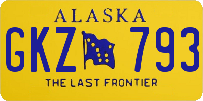 AK license plate GKZ793