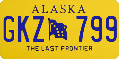 AK license plate GKZ799