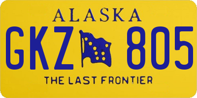 AK license plate GKZ805