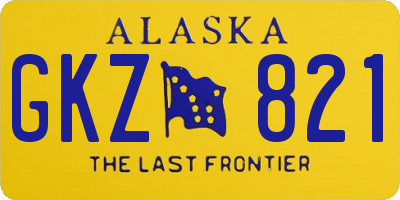 AK license plate GKZ821