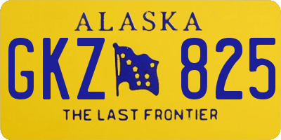 AK license plate GKZ825