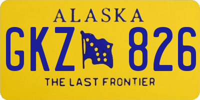 AK license plate GKZ826