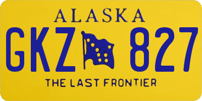 AK license plate GKZ827