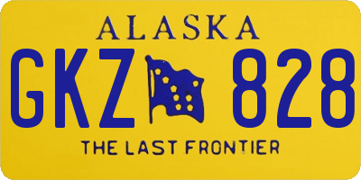 AK license plate GKZ828