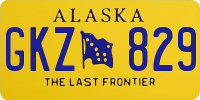 AK license plate GKZ829