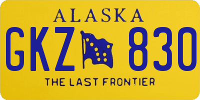 AK license plate GKZ830