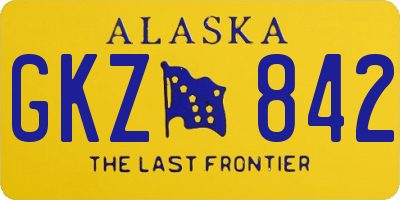 AK license plate GKZ842