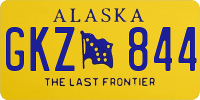 AK license plate GKZ844