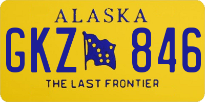 AK license plate GKZ846