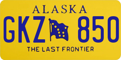 AK license plate GKZ850
