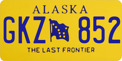 AK license plate GKZ852