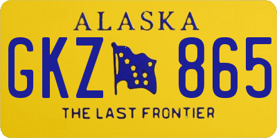 AK license plate GKZ865