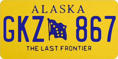 AK license plate GKZ867