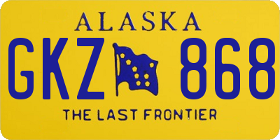 AK license plate GKZ868