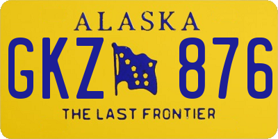AK license plate GKZ876