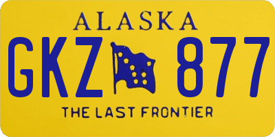 AK license plate GKZ877