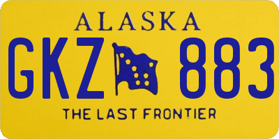 AK license plate GKZ883