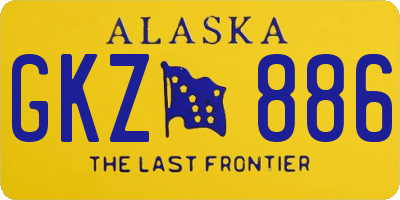 AK license plate GKZ886