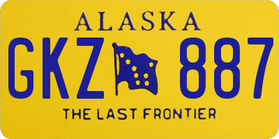 AK license plate GKZ887