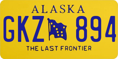 AK license plate GKZ894
