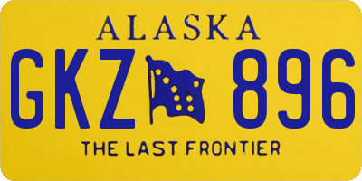 AK license plate GKZ896