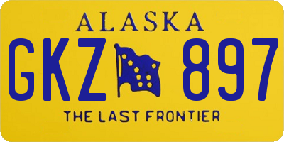 AK license plate GKZ897