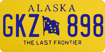 AK license plate GKZ898