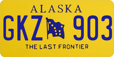 AK license plate GKZ903