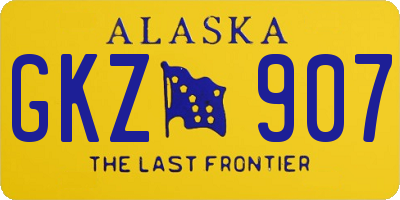 AK license plate GKZ907