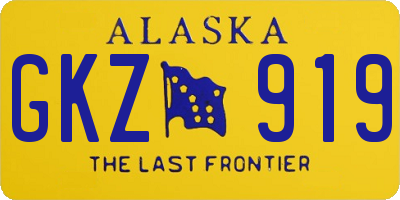 AK license plate GKZ919