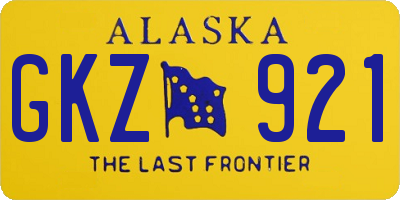 AK license plate GKZ921