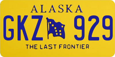 AK license plate GKZ929