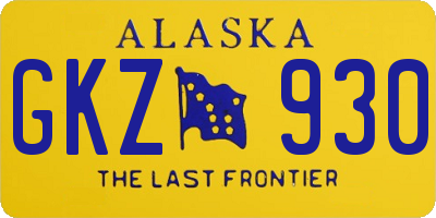 AK license plate GKZ930