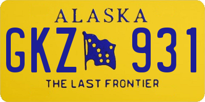 AK license plate GKZ931