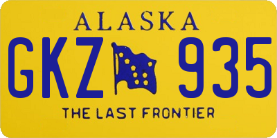 AK license plate GKZ935