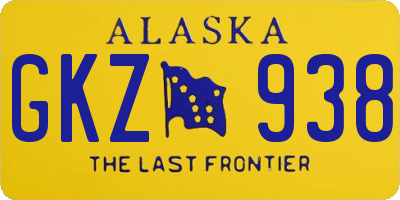 AK license plate GKZ938