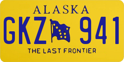 AK license plate GKZ941