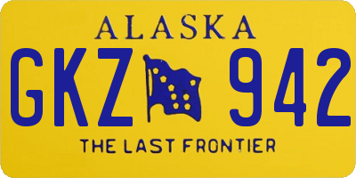 AK license plate GKZ942