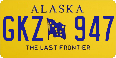 AK license plate GKZ947